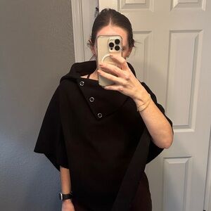 Chic Black Women's Poncho